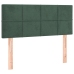 Cama box spring con colchón terciopelo verde oscuro 100x200 cm