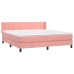 Cama box spring con colchón terciopelo rosa 160x200 cm