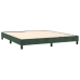 Cama box spring con colchón terciopelo verde oscuro 180x200 cm