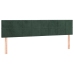 Cama box spring con colchón terciopelo verde oscuro 180x200 cm