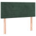 Cama box spring con colchón terciopelo verde oscuro 90x190 cm