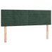 Cama box spring con colchón terciopelo verde oscuro 140x190 cm