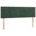 Cama box spring con colchón terciopelo verde oscuro 140x200 cm