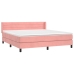 Cama box spring con colchón terciopelo rosa 160x200 cm