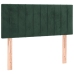 Cama box spring con colchón terciopelo verde oscuro 90x200 cm