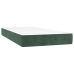 Cama box spring con colchón terciopelo verde oscuro 90x190 cm