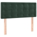 Cama box spring con colchón terciopelo verde oscuro 80x200 cm