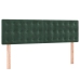 Cama box spring con colchón terciopelo verde oscuro 140x190 cm