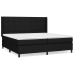 Cama box spring con colchón tela negro 200x200 cm