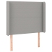 Cama box spring con colchón tela gris claro 90x200 cm