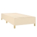 Cama box spring con colchón tela color crema 90x190 cm