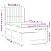 Cama box spring con colchón tela color crema 90x190 cm