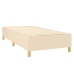 Cama box spring con colchón tela color crema 90x190 cm