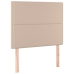 Cama box spring con colchón cuero sintético capuchino 100x200cm