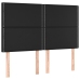 Cama box spring con colchón cuero sintético negro 140x190 cm