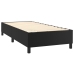 Cama box spring con colchón cuero sintético negro 90x190 cm