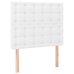 Cama box spring con colchón cuero sintético blanco 90x190 cm