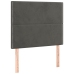 Cama box spring con colchón terciopelo gris oscuro 90x200 cm