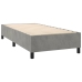 Cama box spring con colchón terciopelo gris claro 100x200 cm