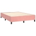 Cama box spring con colchón terciopelo rosa 140x190 cm