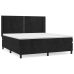 Cama box spring con colchón terciopelo negro 180x200 cm