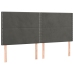 Cama box spring con colchón terciopelo gris oscuro 200x200 cm