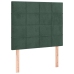 Cama box spring con colchón terciopelo verde oscuro 90x190 cm