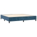 Cama box spring con colchón terciopelo azul oscuro 180x200 cm