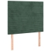 Cama box spring con colchón terciopelo verde oscuro 90x190 cm