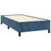 Cama box spring con colchón terciopelo azul oscuro 100x200 cm