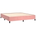 Cama box spring con colchón terciopelo rosa 160x200 cm