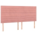 Cama box spring con colchón terciopelo rosa 160x200 cm