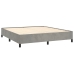 Cama box spring con colchón terciopelo gris claro 180x200 cm