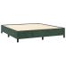 Cama box spring con colchón terciopelo verde oscuro 180x200 cm