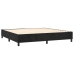 Cama box spring con colchón terciopelo negro 200x200 cm