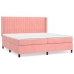 Cama box spring con colchón terciopelo rosa 200x200 cm