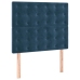 Cama box spring con colchón terciopelo azul oscuro 100x200 cm
