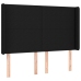 Cama box spring colchón y luces LED tela negro 140x190 cm