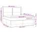 Cama box spring colchón luces LED tela marrón oscuro 160x200cm