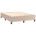 Cama box spring colchón LED cuero sintético capuchino 140x190cm