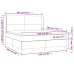Cama box spring colchón y LED cuero sintético blanco 160x200 cm