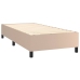 Cama box spring colchón LED cuero sintético capuchino 100x200cm