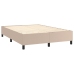 Cama box spring colchón LED cuero sintético capuchino 140x190cm