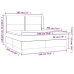 Cama box spring colchón LED cuero sintético capuchino 180x200cm