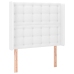 Cama box spring y colchón LED cuero sintético blanco 90x190 cm