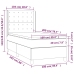 Cama box spring colchón y LED cuero sintético blanco 100x200 cm