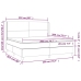 Cama box spring colchón y LED terciopelo negro 200x200 cm
