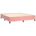 Cama box spring colchón y LED terciopelo rosa 180x200 cm