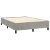 vidaXL Cama box spring colchón y LED terciopelo gris claro 140x190 cm