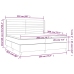 Cama box spring colchón y LED terciopelo negro 200x200 cm